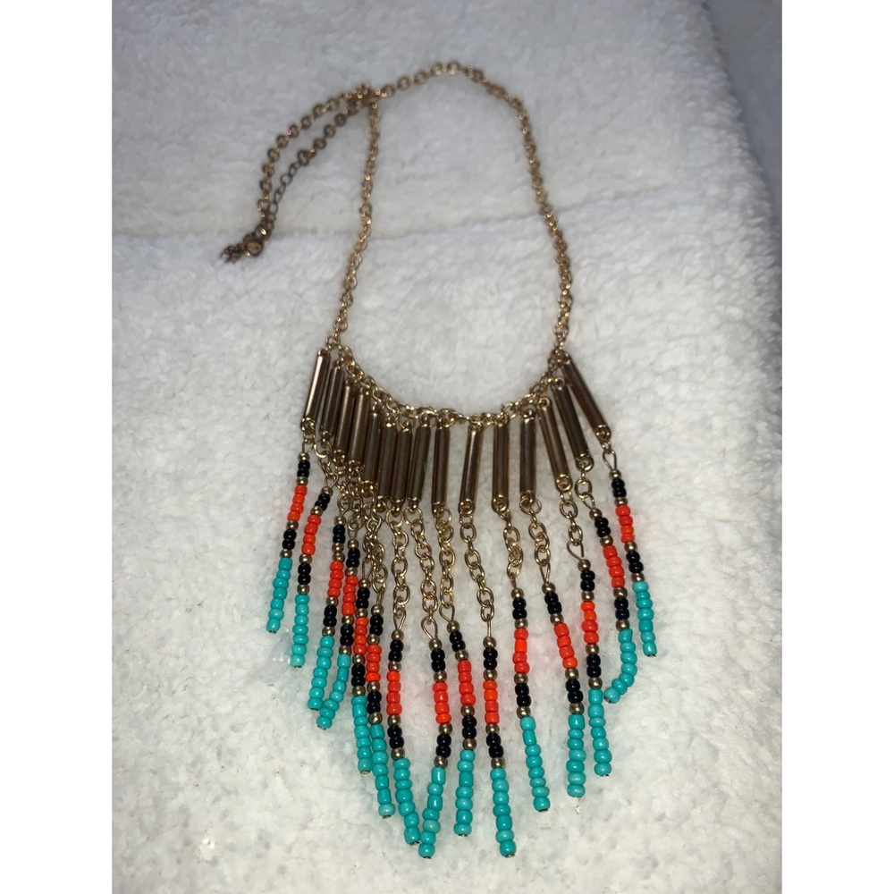 Colorful statement necklace